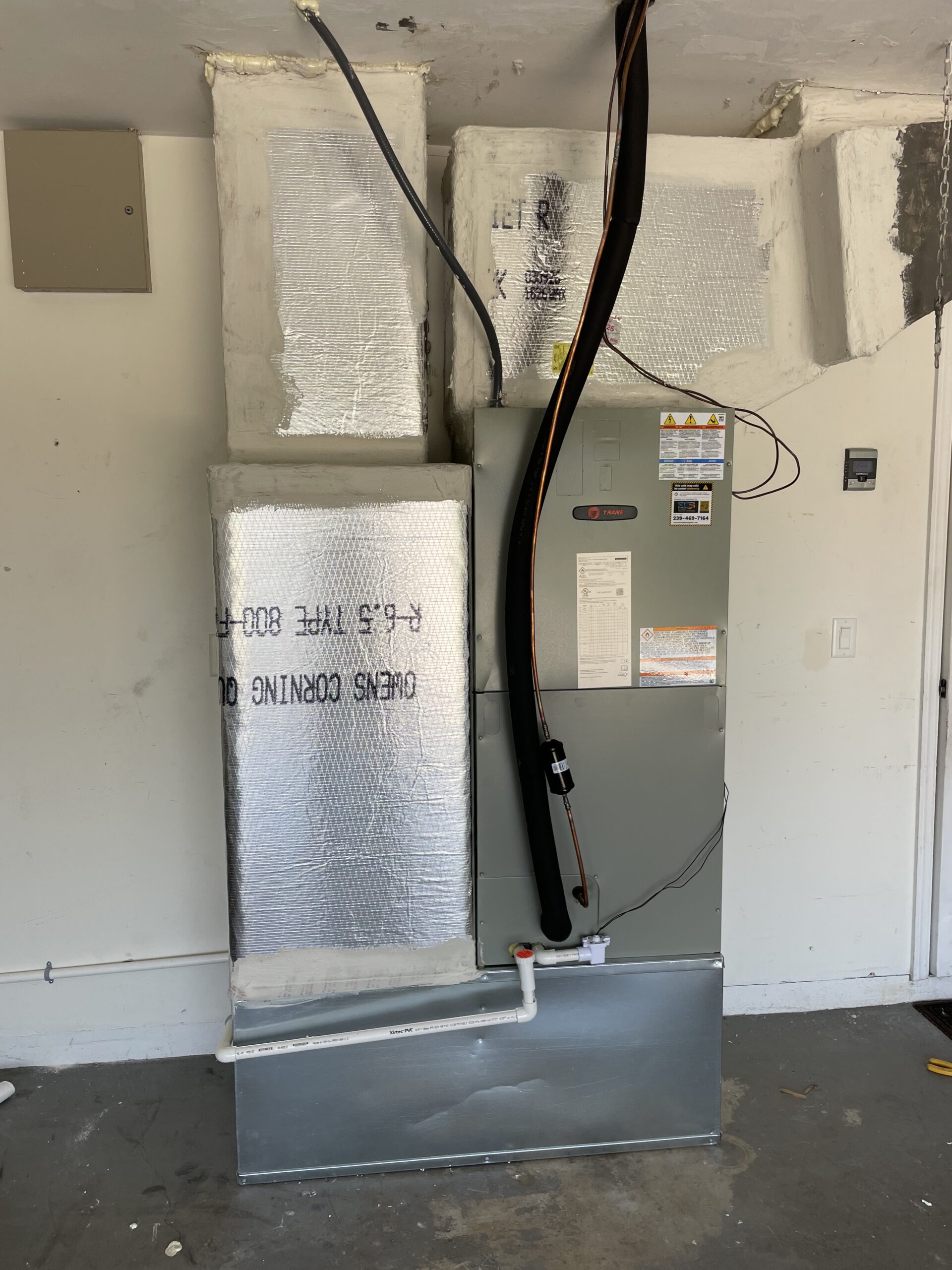 Completed air handler installation Cape Coral FL — Exclusive Cooling Solutions new AC system